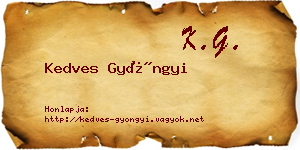 Kedves Gyöngyi névjegykártya