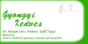 gyongyi kedves business card